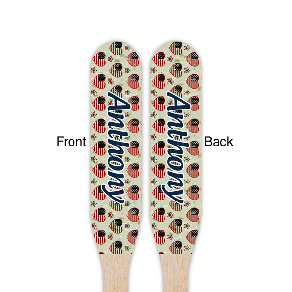 Americana Wooden Food Pick - Paddle - Double Sided - Front & Back