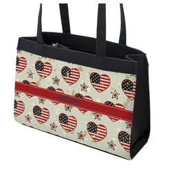Americana Zippered Everyday Tote w/ Name or Text