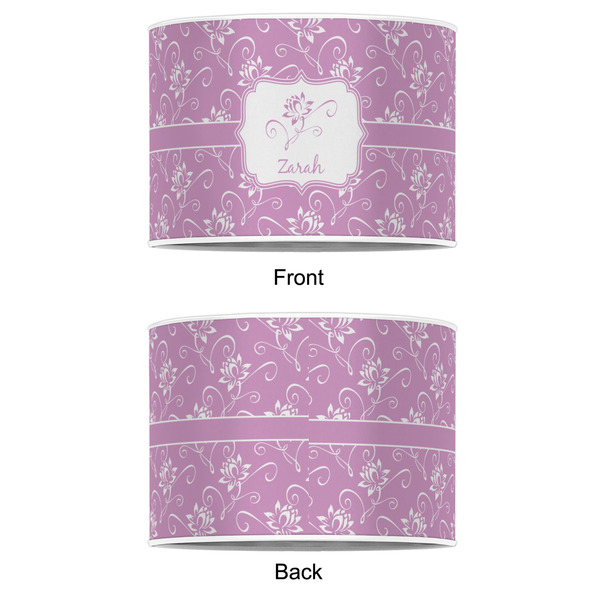 Lotus Flowers 12" Drum Lampshade - APPROVAL (Poly Film)