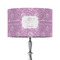 Lotus Flowers 12" Drum Lampshade - ON STAND (Fabric)