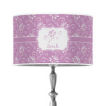 Lotus Flowers 12" Drum Lamp Shade - Poly-film (Personalized)