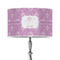 Lotus Flowers 12" Drum Lampshade - ON STAND (Poly Film)