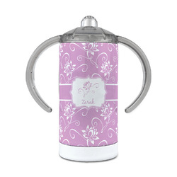 Lotus Flowers 12 oz Stainless Steel Sippy Cup (Personalized)