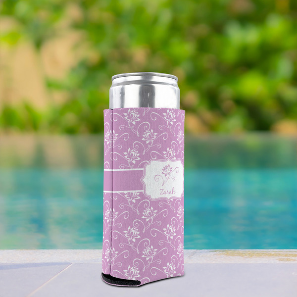 Lotus Flowers Can Cooler - Tall 12oz - In Context