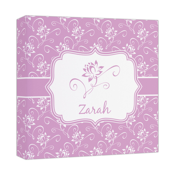 Custom Lotus Flowers Canvas Print - 12x12 (Personalized)