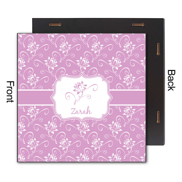 Lotus Flowers 12x12 Wood Print - Front & Back View