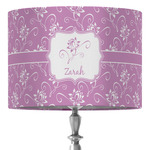 Lotus Flowers 16" Drum Lamp Shade - Fabric (Personalized)
