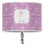 Lotus Flowers 16" Drum Lamp Shade - Poly-film (Personalized)