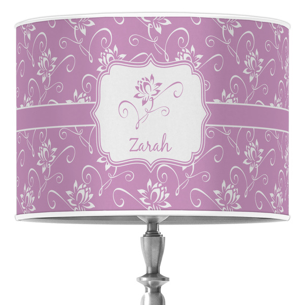 Custom Lotus Flowers Drum Lamp Shade (Personalized)