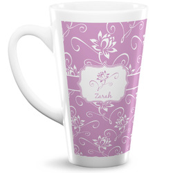 Lotus Flowers Latte Mug (Personalized)