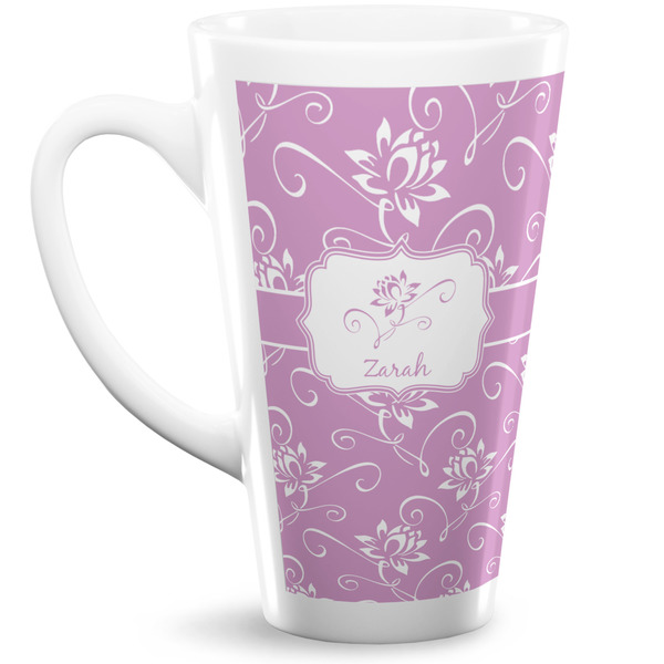 Custom Lotus Flowers 16 Oz Latte Mug (Personalized)
