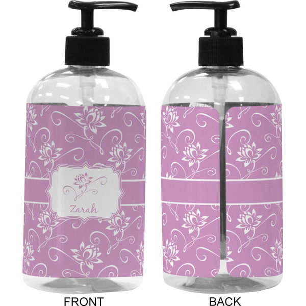 Lotus Flowers 16 oz Plastic Liquid Dispenser (Approval)
