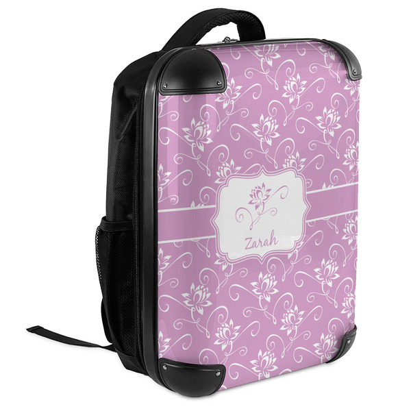 Lotus Flowers 18" Hard Shell Backpacks - ANGLED VIEW