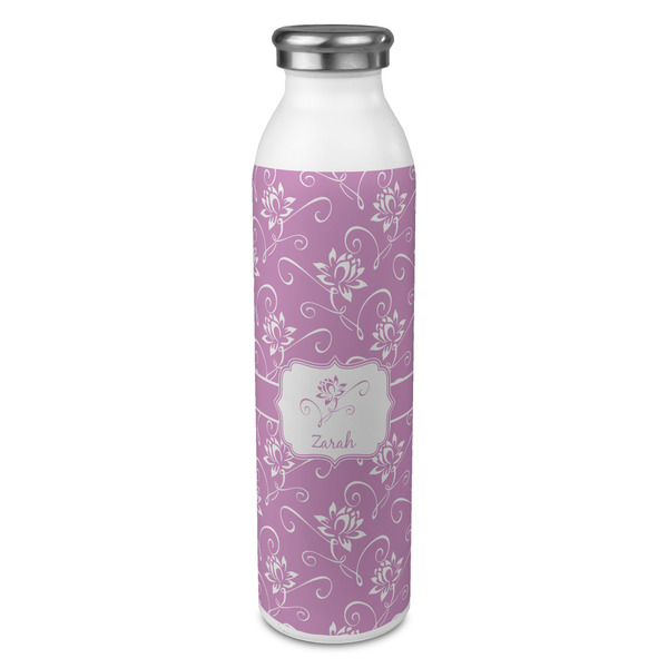 Custom Lotus Flowers 20oz Stainless Steel Water Bottle - Full Print (Personalized)