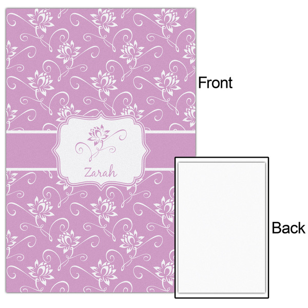 Lotus Flowers 24x36 - Matte Poster - Front & Back