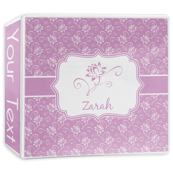 Custom Lotus Flowers 3-Ring Binder - 3 inch (Personalized)
