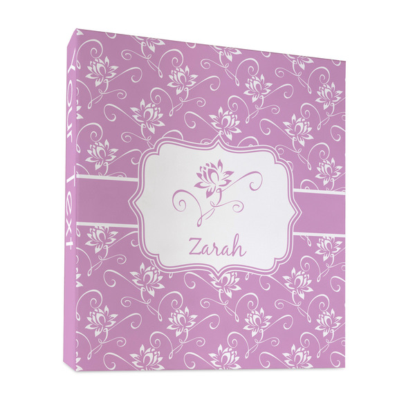 Custom Lotus Flowers 3 Ring Binder - Full Wrap - 1" (Personalized)