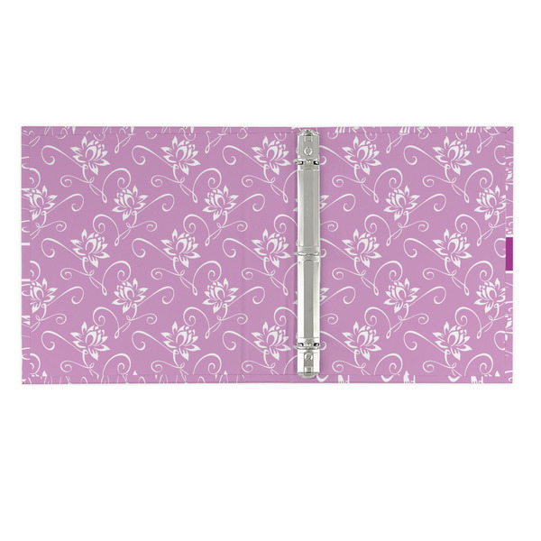 Lotus Flowers 3 Ring Binders - Full Wrap - 1" - OPEN INSIDE