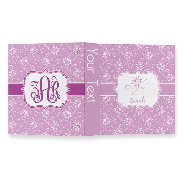 Lotus Flowers 3 Ring Binders - Full Wrap - 1" - OPEN OUTSIDE