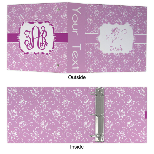 Lotus Flowers 3 Ring Binders - Full Wrap - 3" - APPROVAL