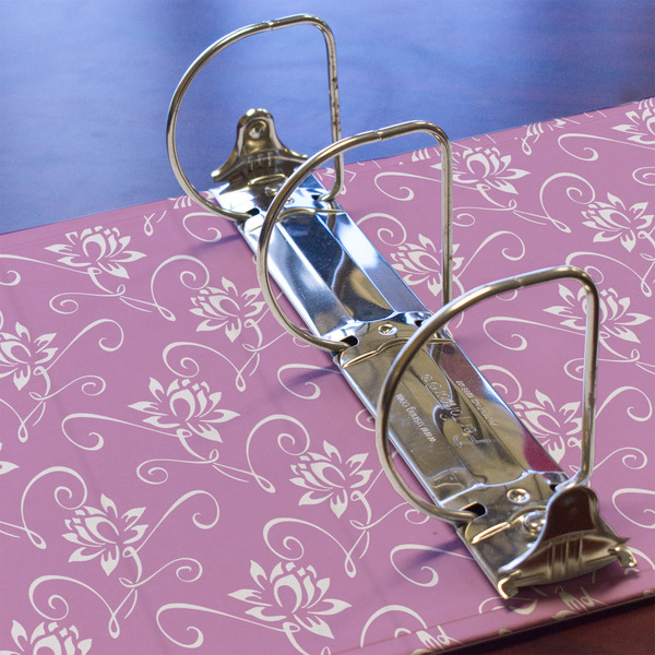 Lotus Flowers 3 Ring Binders - Full Wrap - 3" - DETAIL