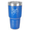 Lotus Flowers 30 oz Stainless Steel Tumbler - Royal Blue - Single-Sided (Personalized)