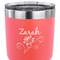 Lotus Flowers 30 oz Stainless Steel Ringneck Tumbler - Coral - CLOSE UP