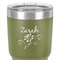 Lotus Flowers 30 oz Stainless Steel Ringneck Tumbler - Olive - Close Up