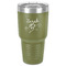 Lotus Flowers 30 oz Stainless Steel Ringneck Tumbler - Olive - Front