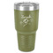 Lotus Flowers 30 oz Stainless Steel Tumbler - Olive - Single-Sided (Personalized)