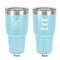 Lotus Flowers 30 oz Stainless Steel Ringneck Tumbler - Teal - Double Sided - Front & Back
