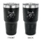 Lotus Flowers 30 oz Stainless Steel Ringneck Tumblers - Black - Double Sided - APPROVAL