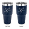 Lotus Flowers 30 oz Stainless Steel Ringneck Tumblers - Navy - Double Sided - APPROVAL