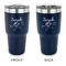 Lotus Flowers 30 oz Stainless Steel Tumbler - Navy - Double Sided (Personalized)