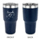 Lotus Flowers 30 oz Stainless Steel Ringneck Tumblers - Navy - Single Sided - APPROVAL