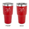 Lotus Flowers 30 oz Stainless Steel Ringneck Tumblers - Red - Double Sided - APPROVAL