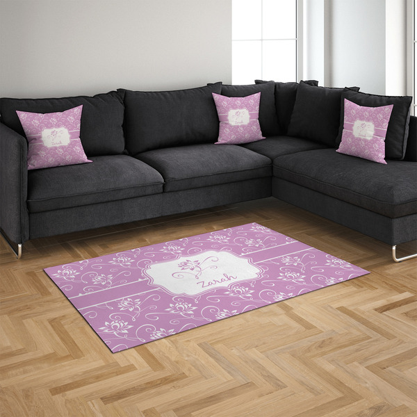 Lotus Flowers 4'x6' Indoor Area Rugs - IN CONTEXT