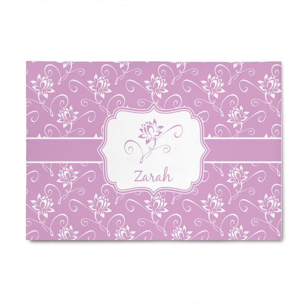 Custom Lotus Flowers 4' x 6' Indoor Area Rug (Personalized)