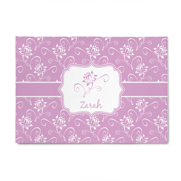 Custom Lotus Flowers 4' x 6' Patio Rug (Personalized)