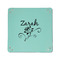 Lotus Flowers 6" x 6" Teal Leatherette Snap Up Tray - APPROVAL