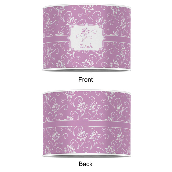 Lotus Flowers 8" Drum Lampshade - APPROVAL (Poly Film)