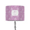 Lotus Flowers 8" Drum Lampshade - ON STAND (Fabric)