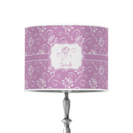 Lotus Flowers 8" Drum Lamp Shade - Poly-film (Personalized)