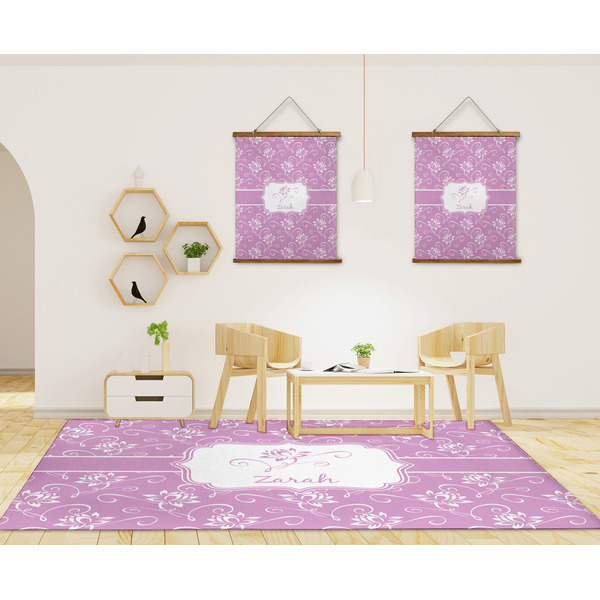 Lotus Flowers 8'x10' Indoor Area Rugs - IN CONTEXT