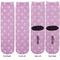 Lotus Flowers Adult Crew Socks - Double Pair - Front and Back - Apvl