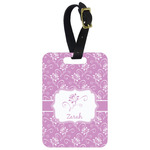 Lotus Flowers Metal Luggage Tag w/ Name or Text