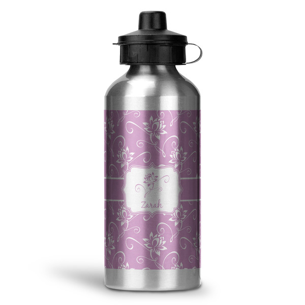 Custom Lotus Flowers Water Bottles - 20 oz - Aluminum (Personalized)