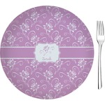 Lotus Flowers 8" Glass Appetizer / Dessert Plates - Single or Set (Personalized)