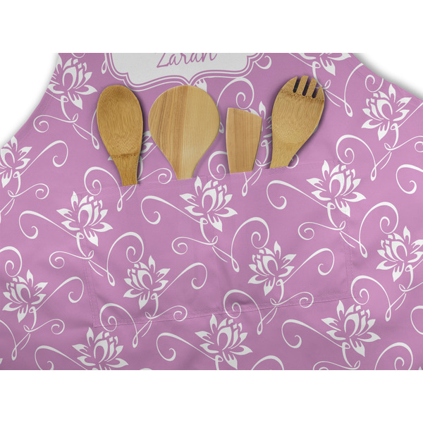 Lotus Flowers Apron - Pocket Detail with Props