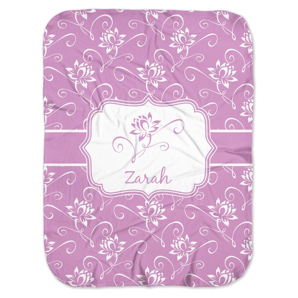 Custom Lotus Flowers Baby Swaddling Blanket (Personalized)